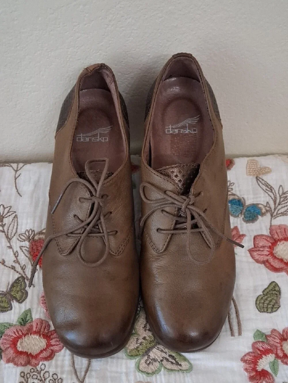 Dansko Classic Lace-up Brown Leather Women's Oxford, Size 38